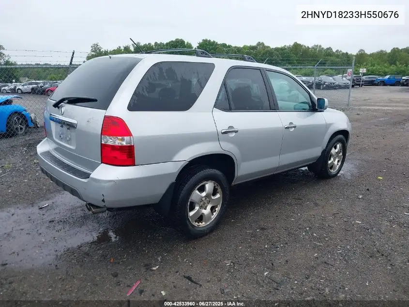 2003 Acura Mdx VIN: 2HNYD18233H550676 Lot: 42533960