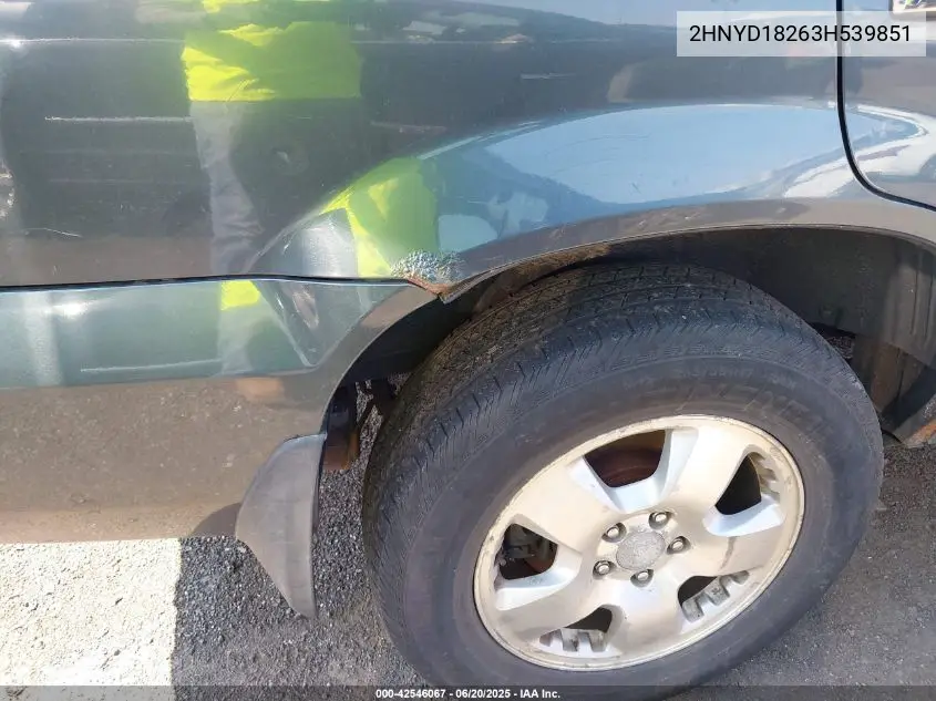 2003 Acura Mdx VIN: 2HNYD18263H539851 Lot: 42546067