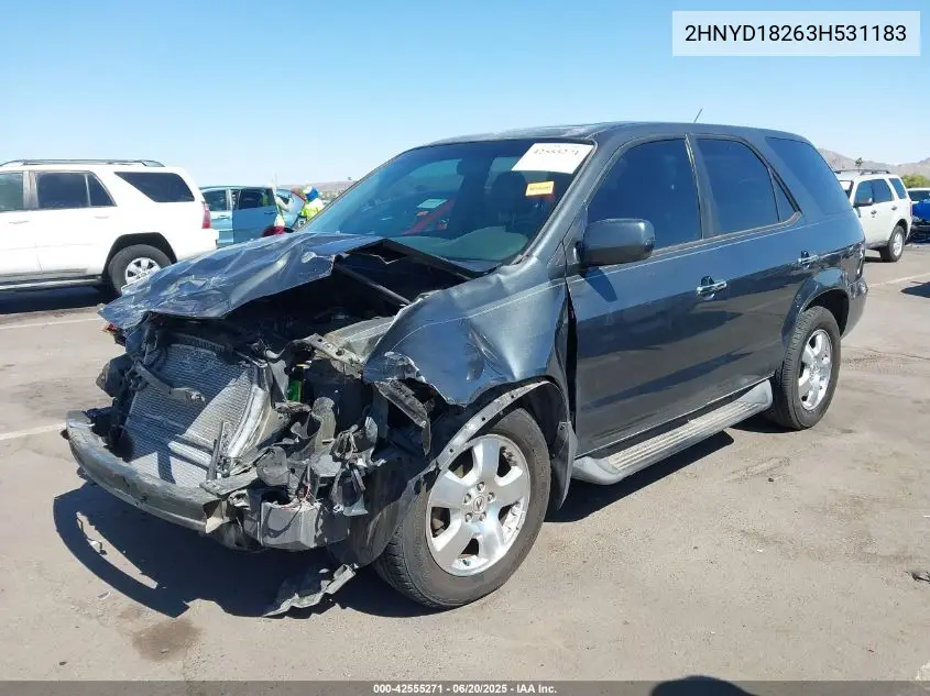 2003 Acura Mdx VIN: 2HNYD18263H531183 Lot: 42555271