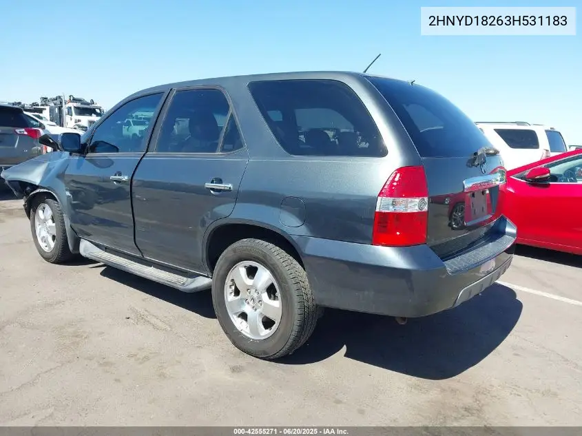 2003 Acura Mdx VIN: 2HNYD18263H531183 Lot: 42555271