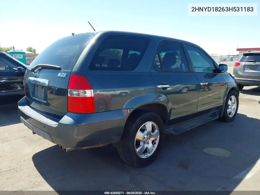 2003 Acura Mdx VIN: 2HNYD18263H531183 Lot: 42555271