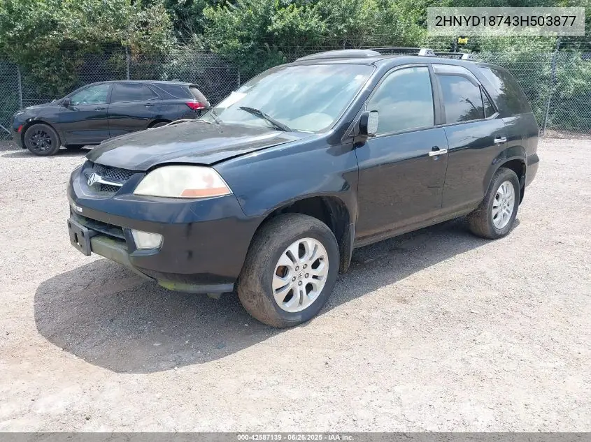 2003 Acura Mdx VIN: 2HNYD18743H503877 Lot: 42587139