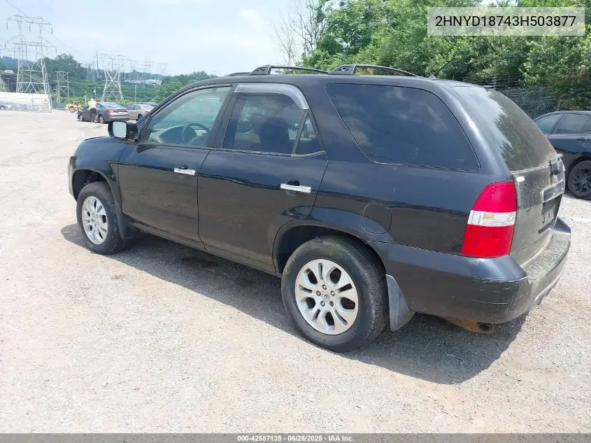 2003 Acura Mdx VIN: 2HNYD18743H503877 Lot: 42587139