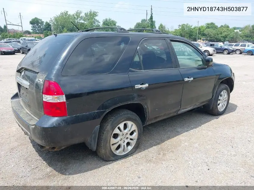 2003 Acura Mdx VIN: 2HNYD18743H503877 Lot: 42587139