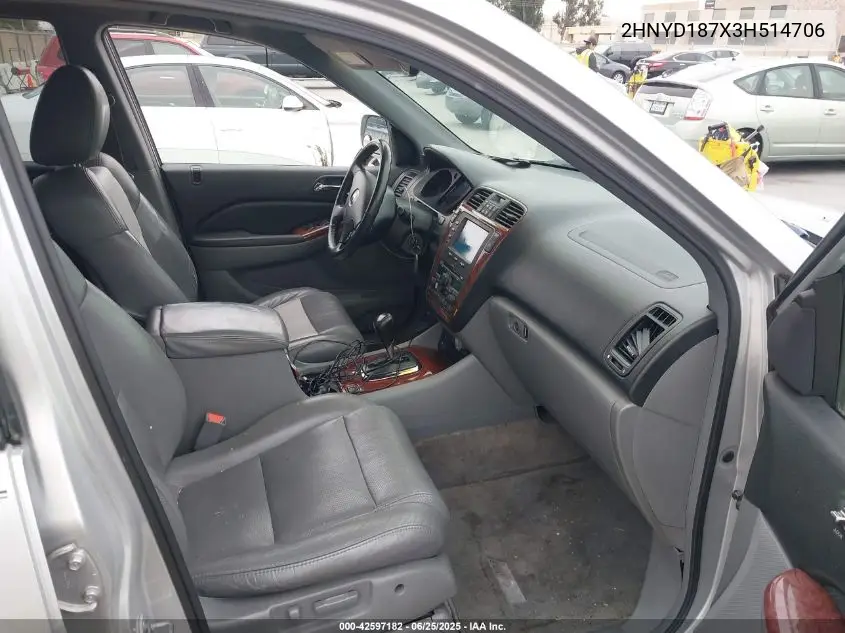 2003 Acura Mdx VIN: 2HNYD187X3H514706 Lot: 42597182