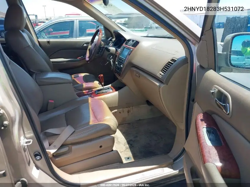 2003 Acura Mdx VIN: 2HNYD18283H531072 Lot: 42617626