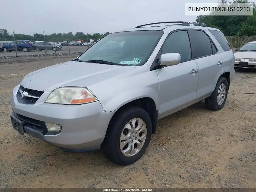 2003 Acura Mdx VIN: 2HNYD188X3H510213 Lot: 42625767