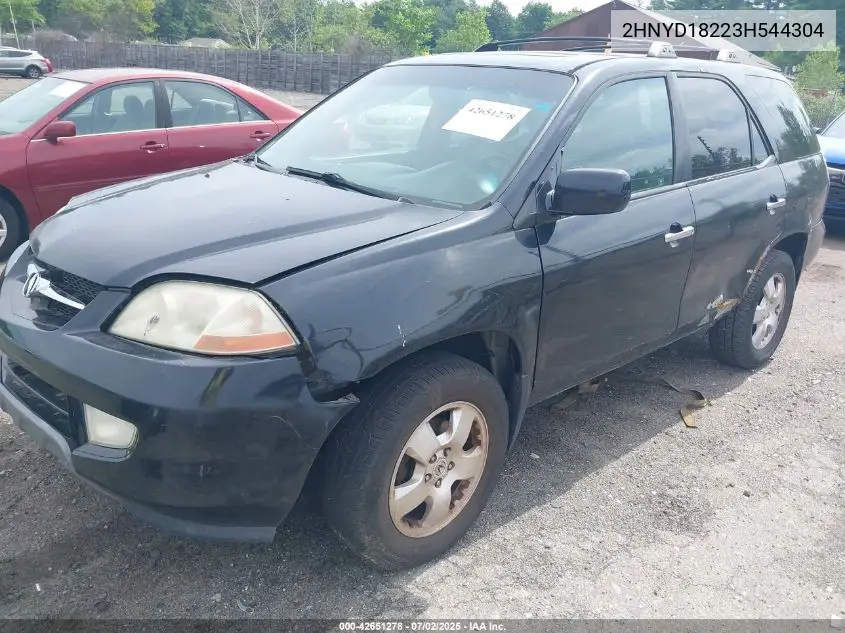 2003 Acura Mdx VIN: 2HNYD18223H544304 Lot: 42651278