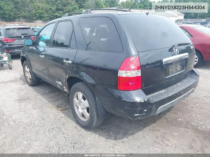 2003 Acura Mdx VIN: 2HNYD18223H544304 Lot: 42651278