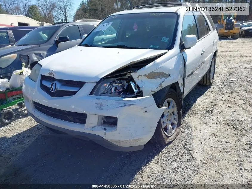 2004 Acura Mdx VIN: 2HNYD18624H527362 Lot: 41450385