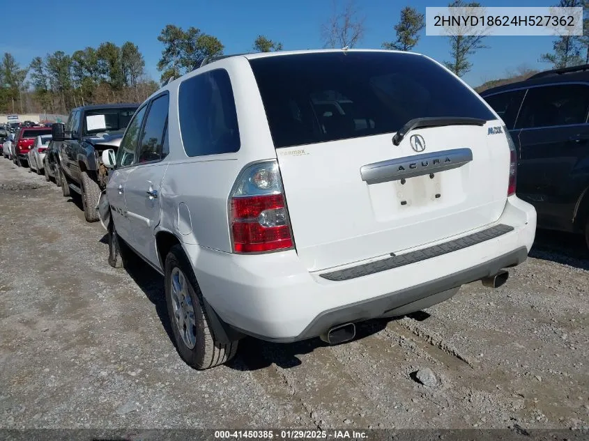 2004 Acura Mdx VIN: 2HNYD18624H527362 Lot: 41450385
