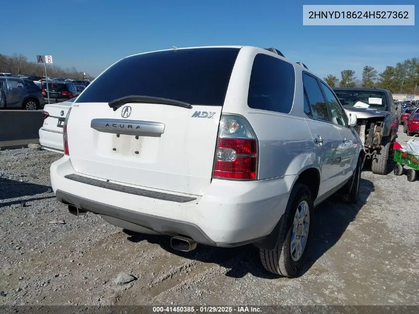2004 Acura Mdx VIN: 2HNYD18624H527362 Lot: 41450385