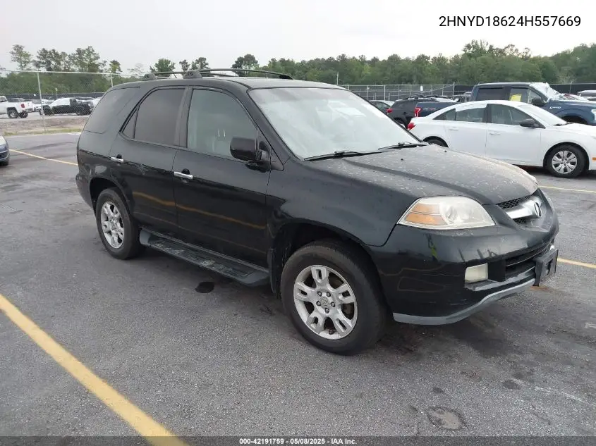 2004 Acura Mdx VIN: 2HNYD18624H557669 Lot: 42191759
