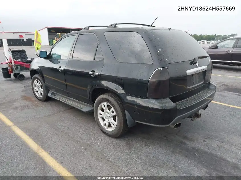 2004 Acura Mdx VIN: 2HNYD18624H557669 Lot: 42191759