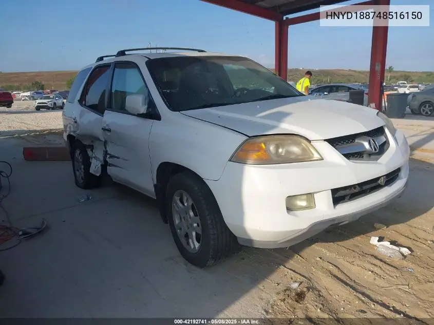 2004 Acura Mdx VIN: HNYD188748516150 Lot: 42192741
