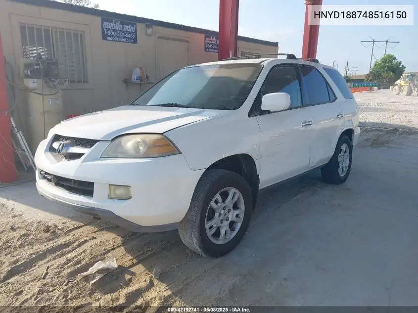 2004 Acura Mdx VIN: HNYD188748516150 Lot: 42192741