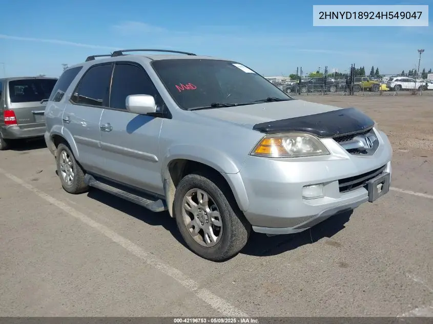 2004 Acura Mdx VIN: 2HNYD18924H549047 Lot: 42196753