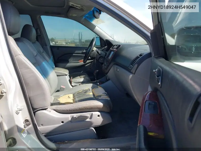 2004 Acura Mdx VIN: 2HNYD18924H549047 Lot: 42196753