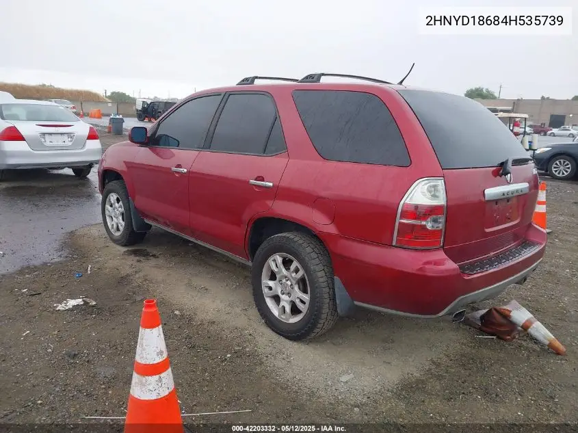 2004 Acura Mdx VIN: 2HNYD18684H535739 Lot: 42203332