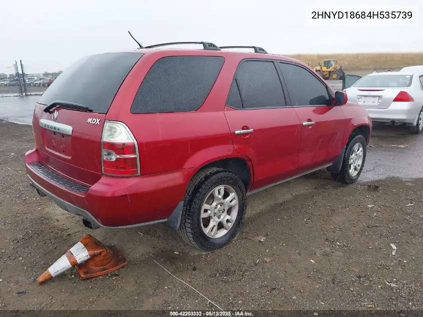 2004 Acura Mdx VIN: 2HNYD18684H535739 Lot: 42203332