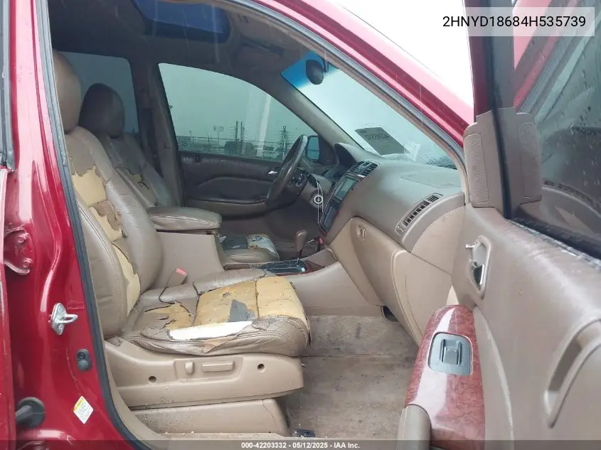 2004 Acura Mdx VIN: 2HNYD18684H535739 Lot: 42203332