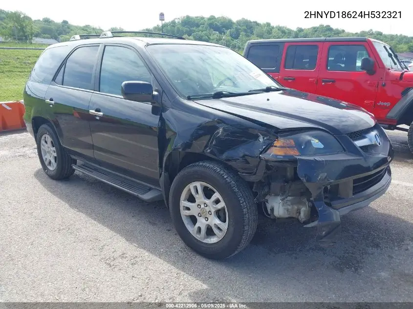 2004 Acura Mdx VIN: 2HNYD18624H532321 Lot: 42212906