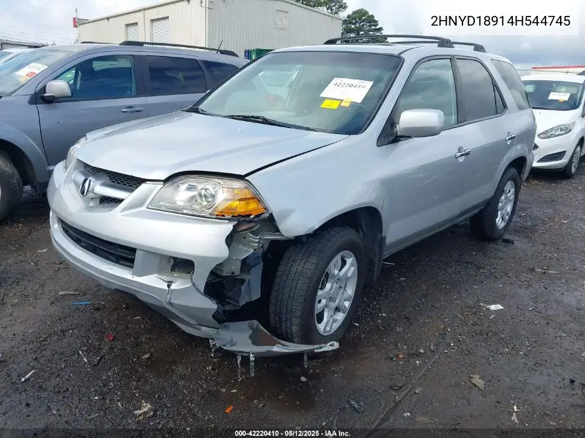 2004 Acura Mdx VIN: 2HNYD18914H544745 Lot: 42220410