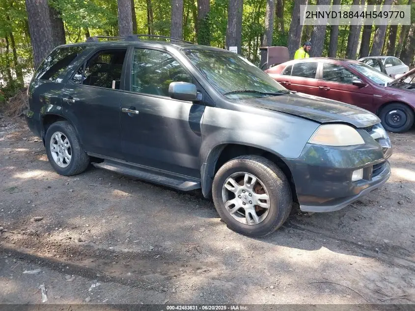 2004 Acura Mdx VIN: 2HNYD18844H549770 Lot: 42483631