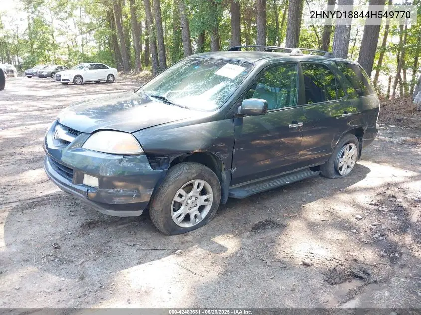 2004 Acura Mdx VIN: 2HNYD18844H549770 Lot: 42483631