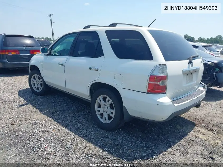 2004 Acura Mdx VIN: 2HNYD18804H549393 Lot: 42518070