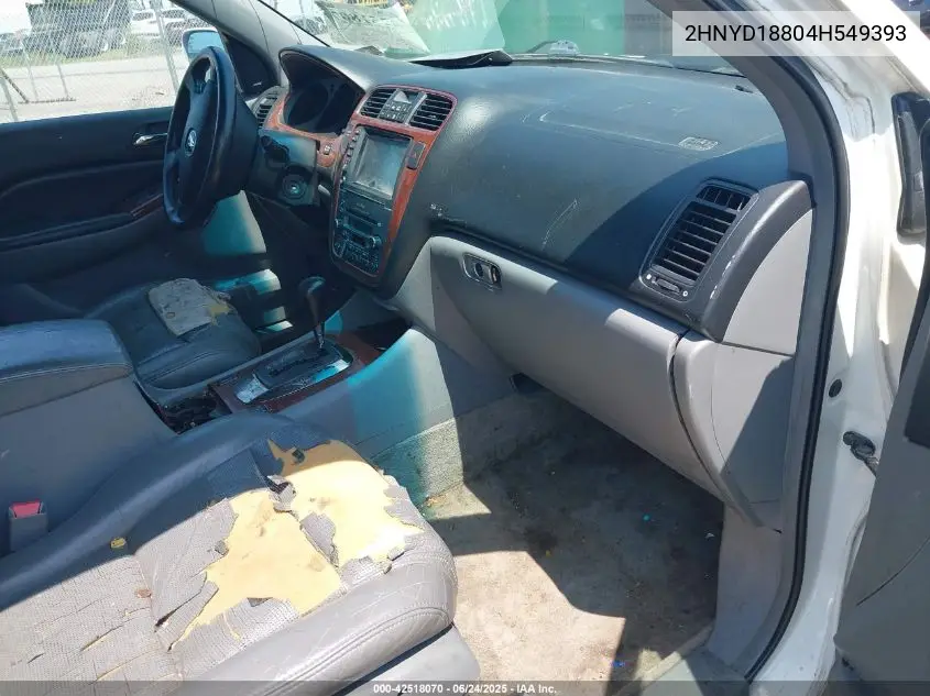 2004 Acura Mdx VIN: 2HNYD18804H549393 Lot: 42518070