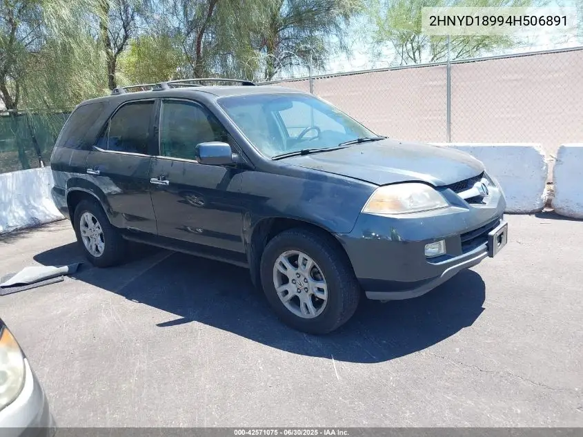 2004 Acura Mdx VIN: 2HNYD18994H506891 Lot: 42571075