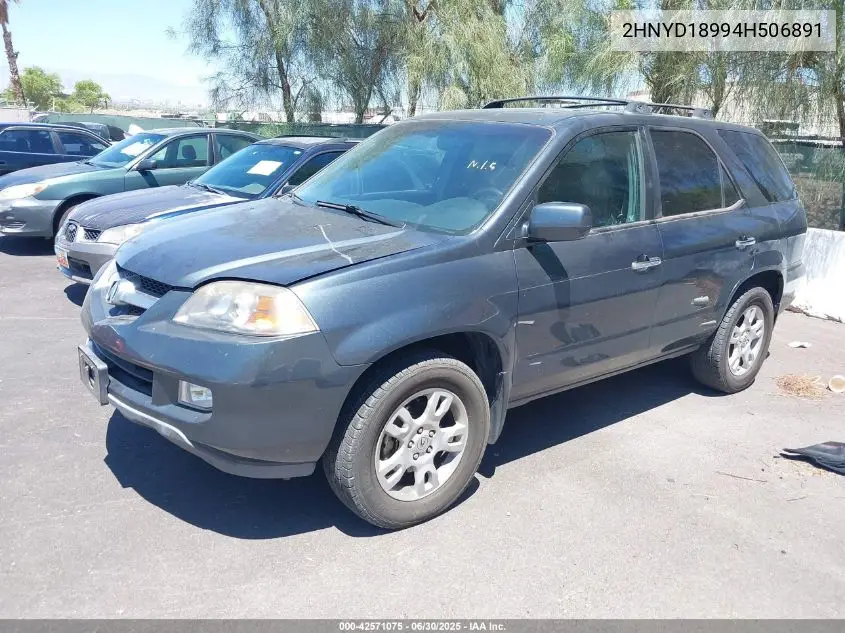 2004 Acura Mdx VIN: 2HNYD18994H506891 Lot: 42571075