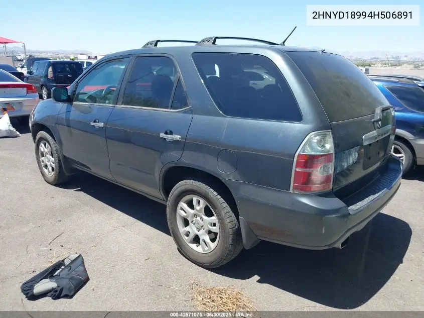 2004 Acura Mdx VIN: 2HNYD18994H506891 Lot: 42571075