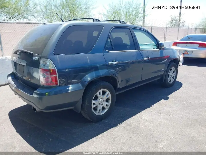 2004 Acura Mdx VIN: 2HNYD18994H506891 Lot: 42571075
