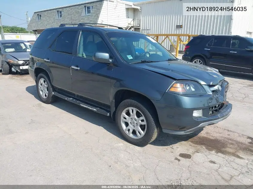 2004 Acura Mdx VIN: 2HNYD18924H546035 Lot: 42592594