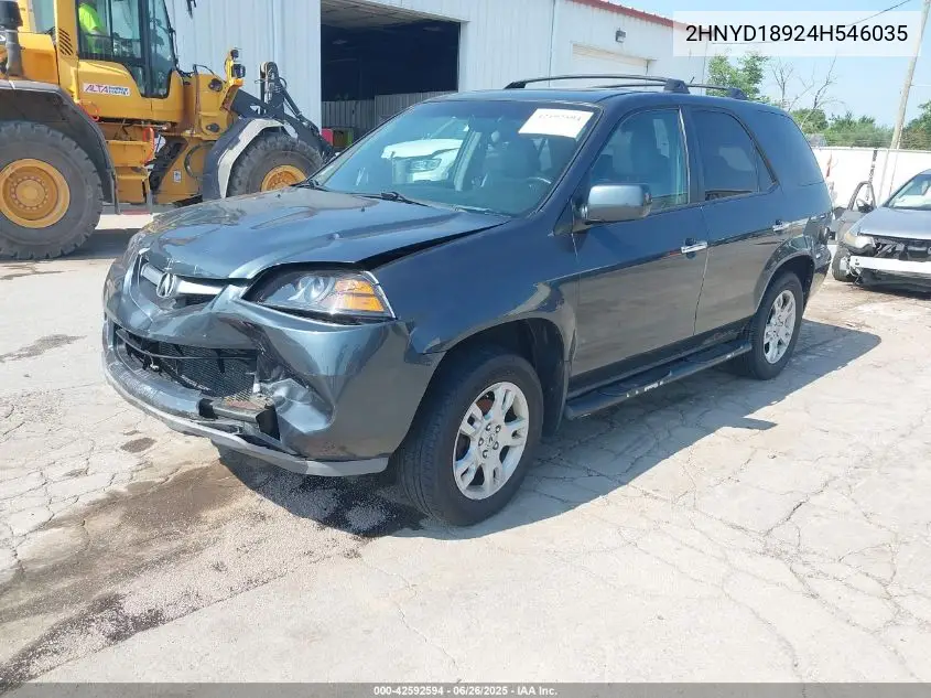 2004 Acura Mdx VIN: 2HNYD18924H546035 Lot: 42592594