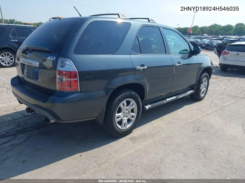 2004 Acura Mdx VIN: 2HNYD18924H546035 Lot: 42592594