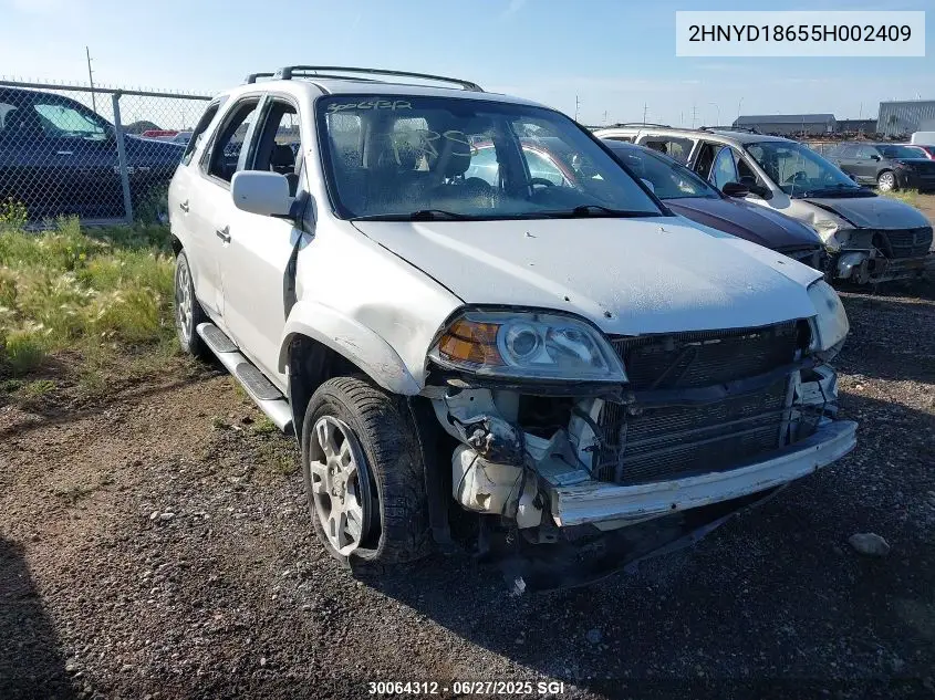 2005 Acura Mdx Touring VIN: 2HNYD18655H002409 Lot: 30064312
