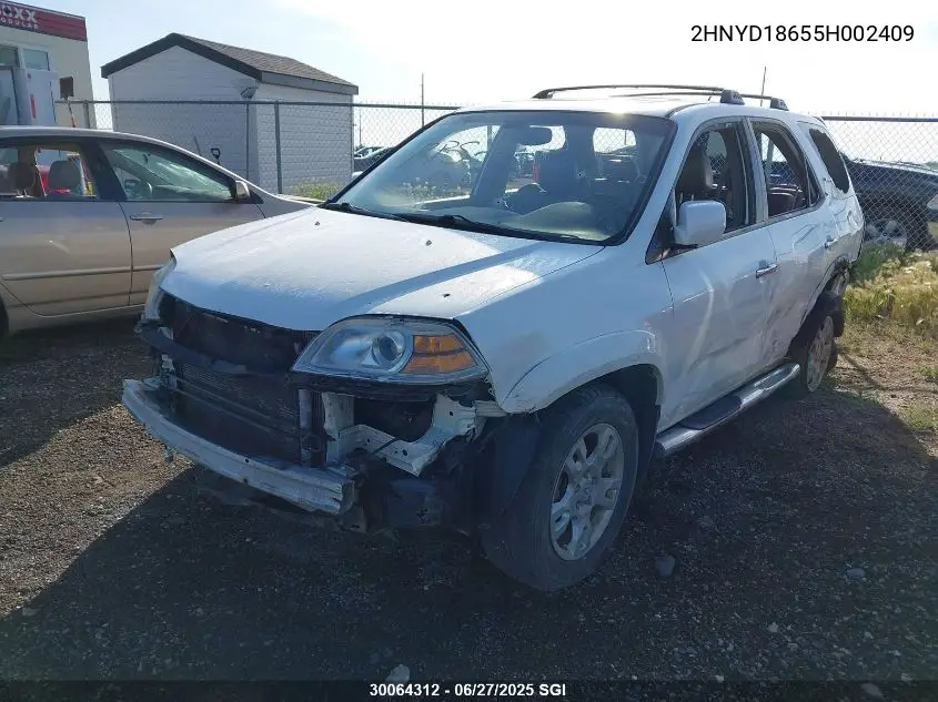 2005 Acura Mdx Touring VIN: 2HNYD18655H002409 Lot: 30064312