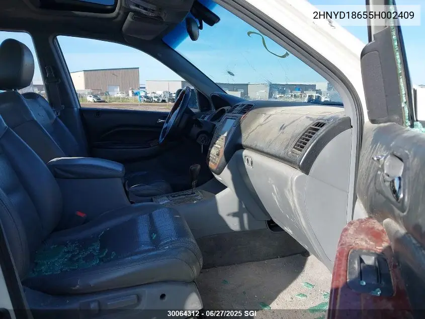 2005 Acura Mdx Touring VIN: 2HNYD18655H002409 Lot: 30064312