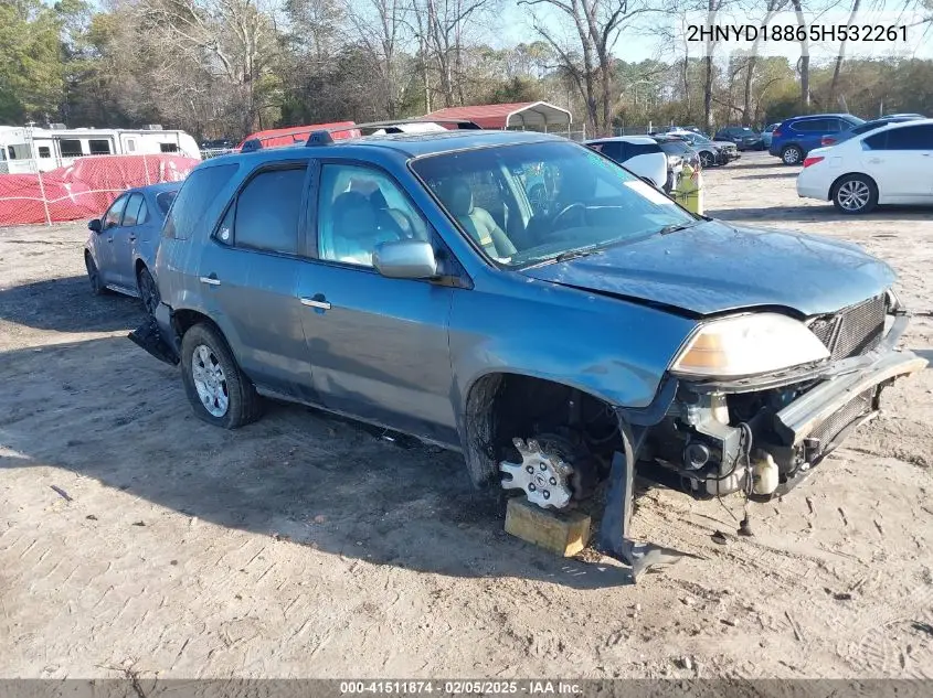 2005 Acura Mdx VIN: 2HNYD18865H532261 Lot: 41511874