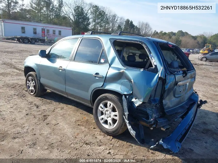 2005 Acura Mdx VIN: 2HNYD18865H532261 Lot: 41511874