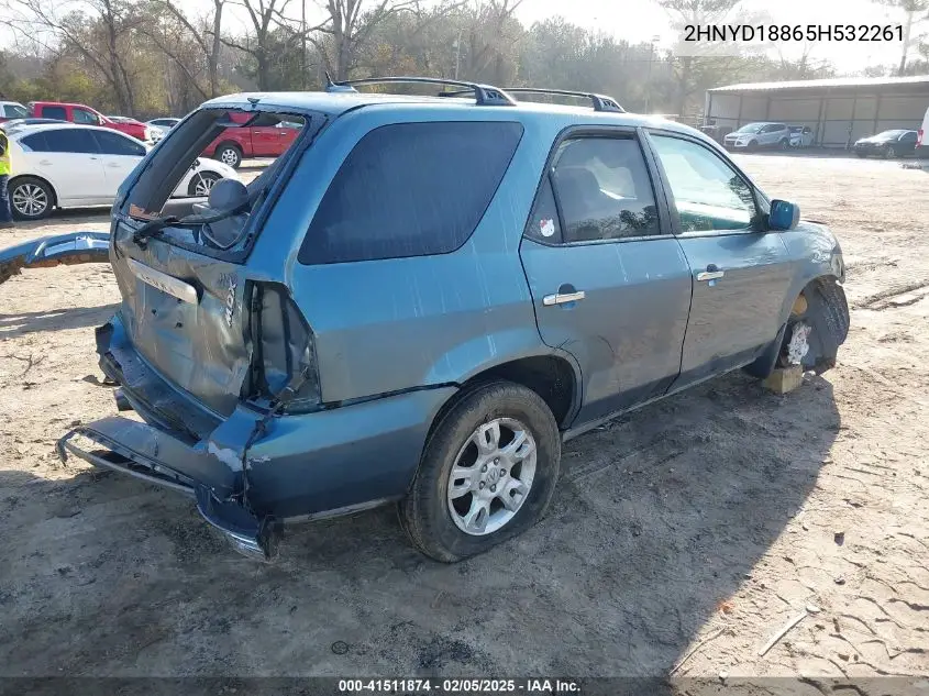 2005 Acura Mdx VIN: 2HNYD18865H532261 Lot: 41511874