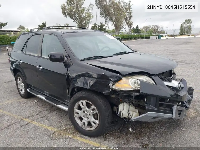 2005 Acura Mdx VIN: 2HNYD18645H515554 Lot: 42061222