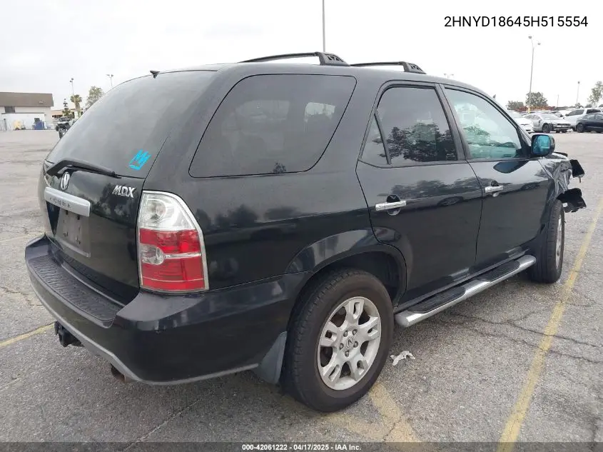 2005 Acura Mdx VIN: 2HNYD18645H515554 Lot: 42061222