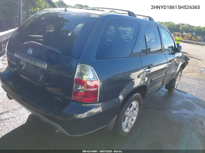 2005 Acura Mdx VIN: 2HNYD18615H526365 Lot: 42144091