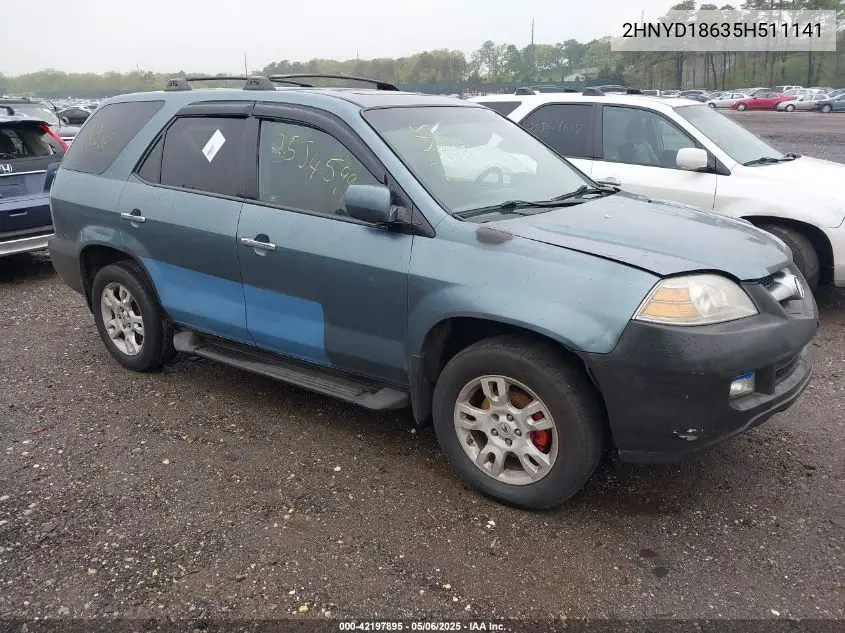 2005 Acura Mdx VIN: 2HNYD18635H511141 Lot: 42197895