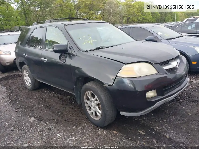 2005 Acura Mdx VIN: 2HNYD18965H501505 Lot: 42204297