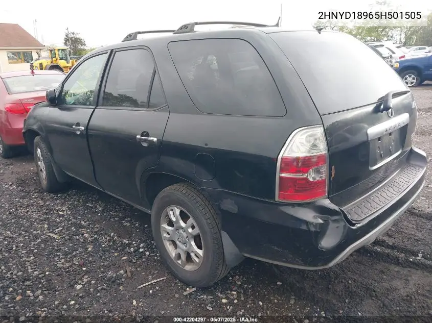 2005 Acura Mdx VIN: 2HNYD18965H501505 Lot: 42204297